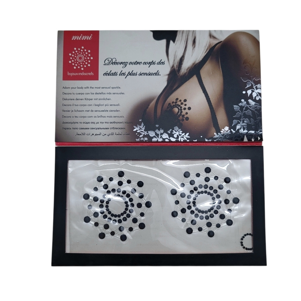 Deadstock Bijoux Indiscrets Black Rhinestone Nipple Accents
